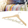 Wedding Hanger Anti Slip Wooden Clothes Hanger Iron Clothing Hanger