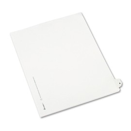 Avery 01401 Exhibit Side Tab Divider, Printed: A, Letter Size, White, 25/Pack