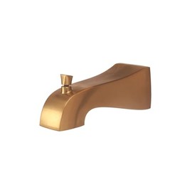 Pioneer X-6400110-BG Modern Sleek 7" Reach Extended Combo Diverter Tub Spout 1/2" IPS or Slip-Fit Installation in PVD Brushed Gold