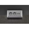 2-socket block and 2x USB corner socket, 250 V/16 A,