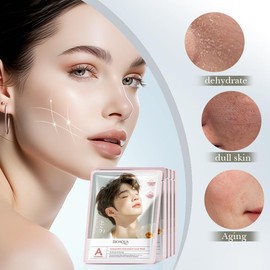 Antioxidant Whitening Face Mask, Moisturising Sheet Masks for Skin Brightening, 5-Pack