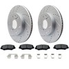 HICKS Front Brake Pads Brake Rotor Fit for 2003-2007 Honda