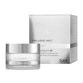 Dr. Rimpler Xcelent Vitality Firming Face Cream with Q10 I Effective Anti-Ageing Cream Against Wrinkles I Face Care with Light Protection 50 ml