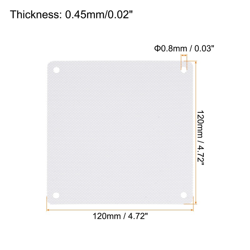 MECCANIXITY 6PCS PC Dust Filter, 120x120mm PVC Computer Case Cooler