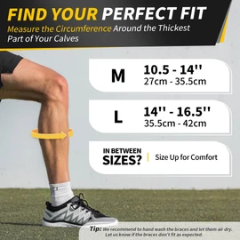 CAMBIVO Calf Support 2 Pack, Adjustable Calf Compression Sleeve Men and Women, Neoprene Leg Support Brace for Shin Splints