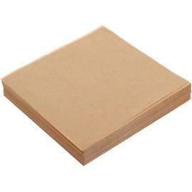 100PCS Parchment Paper Sheets - Unbleached Nonstick Baking Paper - Precut Baking Paper for Wrapping, Baking, Cookie & Patty Storage - 15x15cm (Brown)