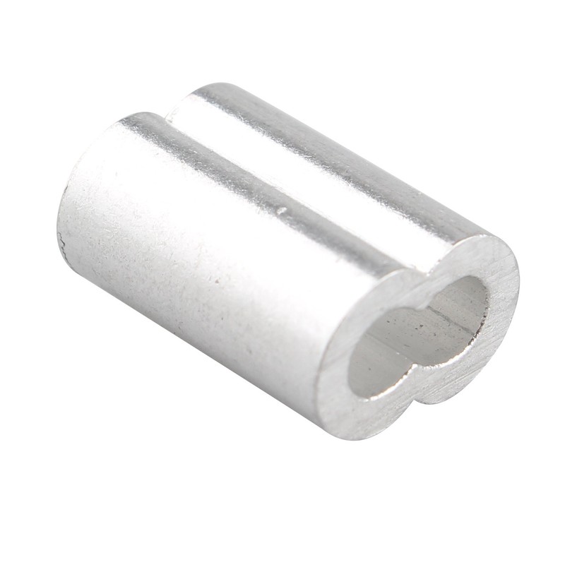 Futheda 50 pcs Aluminum Crimping Loop Sleeve Clips with Double
