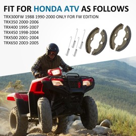 M MATI Front Left&Right Brake Shoes for Honda ATV TRX300FW TRX350 TRX400 TRX450 TRX500 TRX650 06450-HN5-671