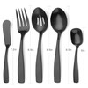 Bysta Serving Utensils Set, Matte Black 5-Piece Hostess Set, Stainless
