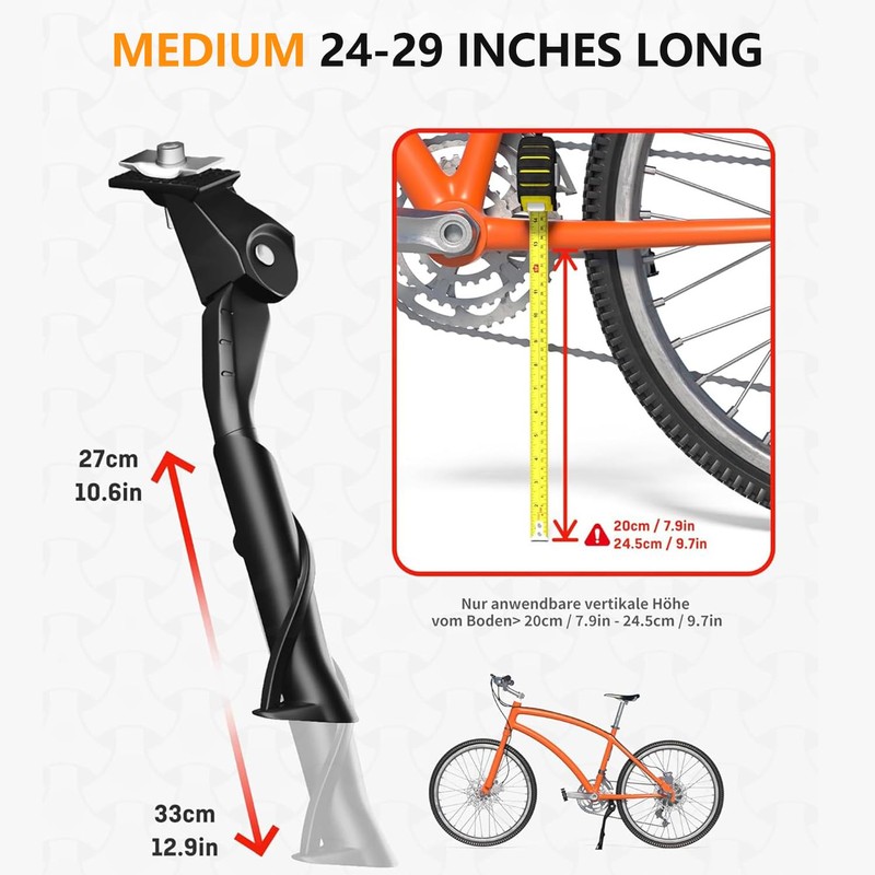 Children's Bicycle Stand, Children's Bike, Height Adjustable Bicycle Footrest, No
