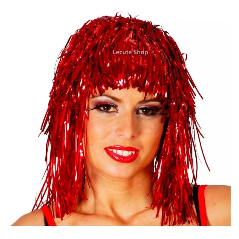 Lecute 50 Pelucas Metalicas Papel Fiesta Batucada Rave Antro Disco