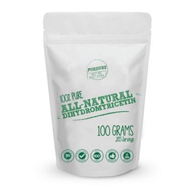 Purisure Dihydromyricetin Powder, 100g, 100% Pure DHM Supplements, Liver Support and Overall Wellness, Premium Quality DHM Supplement, Dihydromyricetin (DHM) Powder for Worry-Free Night Outs