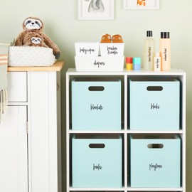 Talented Kitchen Baby & Nursery Labels – 232 Script Kids Bedroom Storage Labels for Dressers, Toys, Stuff, Closet, Changing Table Organization