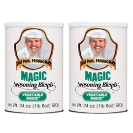 Chef Paul Magic Seasonings Blends Vegetable Magic Seasoning | No MSG & Preservatives | Kosher, Halal Certified | Perfect for Vegetable, Eggs & More | All-Purpose Vegetable Seasoning | 24 oz (Pack of 2)