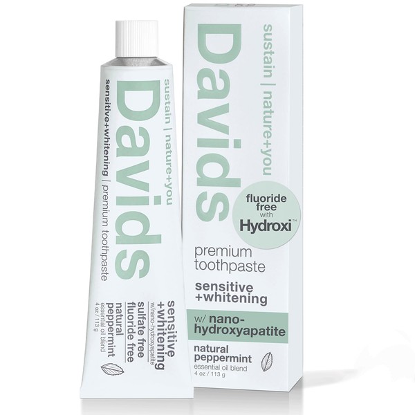 Davids Hydroxi Fluoride Free Nano Hydroxyapatite Toothpaste for Remineralizing Enamel