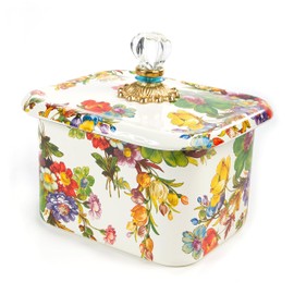 MACKENZIE-CHILDS Flower Market Recipe Box - White