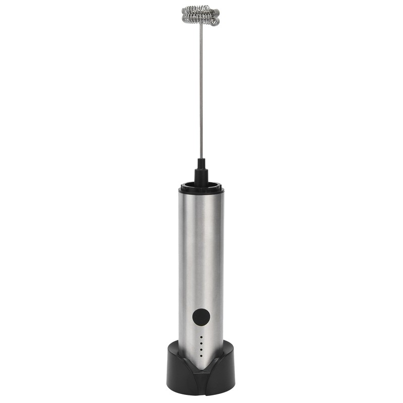 Stainless Steel Electric Milk Frother Handheld Egg Beater USB Charging