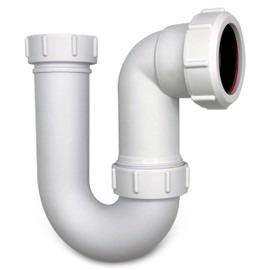 CranPlas | P Trap 40MM | Sink Waste Trap | Kitchen Sink Waste Trap | Universal Sink Pipe Fittings | Easy Installation | Durable Polypropylene | Leak-Proof Design | Fits Plastic, Copper, Lead Pipes