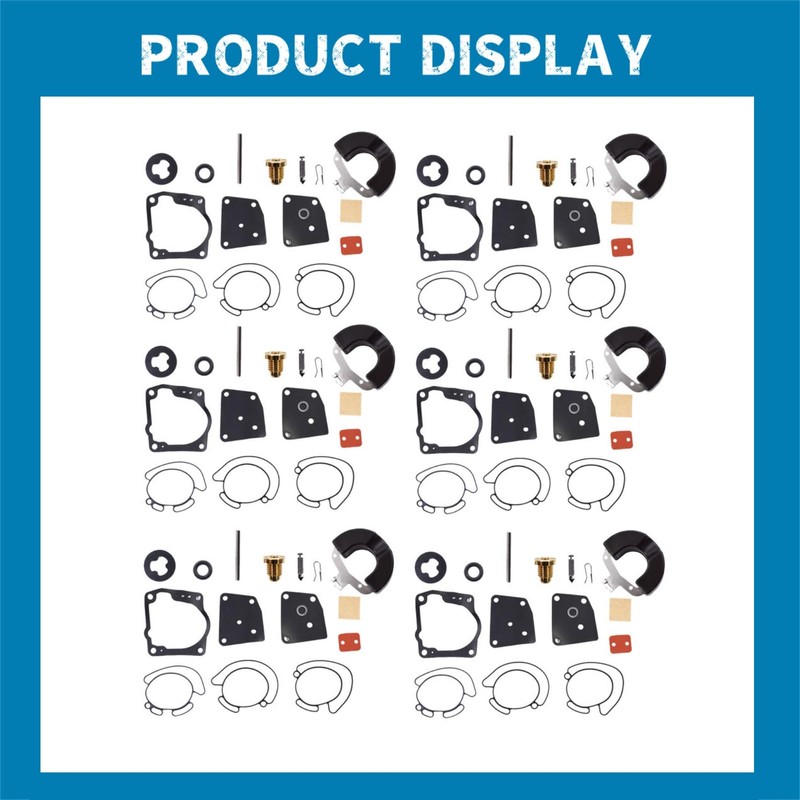 Silscvtt 6 Pack Carburetor Repair Kit Replacement for Johnson Evinrude