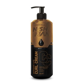 NISHMAN Curl Cream for Men 200ml – Defining Hair Cream for Curly & Wavy Hair - Leave-In Conditioning Styling Product - Anti-Frizz Smoothing Cream for Prominent Curls