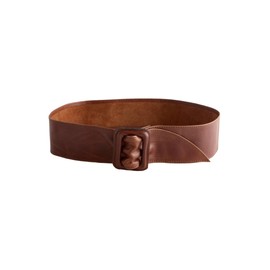NEXT Wide Leather Belt, Tan Brown, L