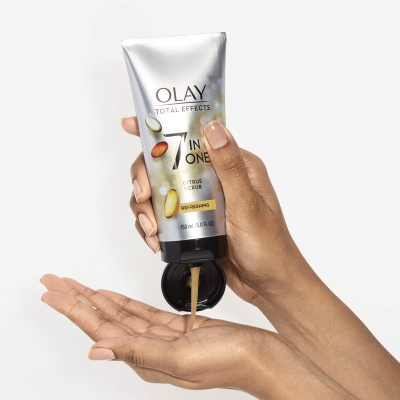 Facial Cleanser by Olay Total Effects Refreshing Citrus Scrub Face