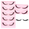 5 pairs Fluffy Wispy Cat Eye Lashes Wispy False Eyelashes