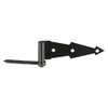 National Hardware N165-464 V844 Ornamental Screw Hook/Strap Hinges in Black,
