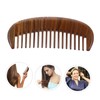 Vaguelly Thickened Verawood Moon Shape Hair Comb for Scalp Massage