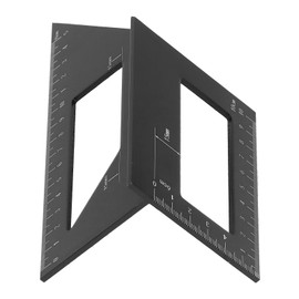 45°/90° T Angle Gauge Straight Ruler 3D Mitre Degree Measuring Tool for Woodworking(Black )