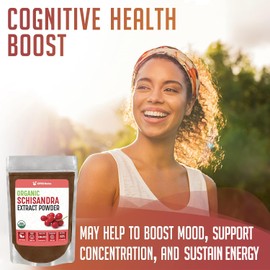 XPRS Nutra Organic Schisandra Berry Powder Extract - Premium USDA Organic Schisandra Powder for Cognition and Immunity - Vegan Friendly Berry Superfood (16 oz)