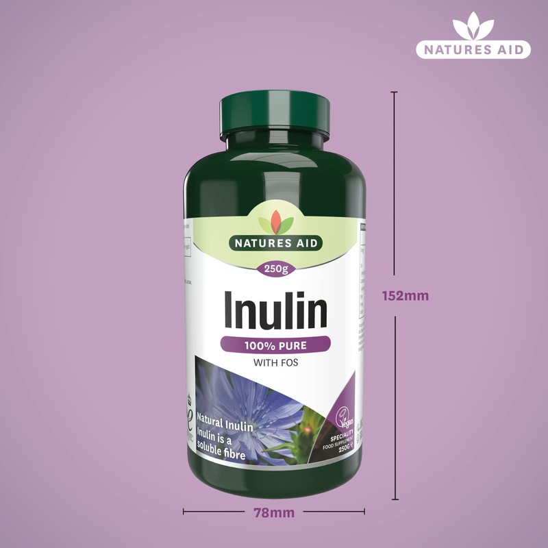 Natures Aid Inulin Powder, 250 g (from Chicory Root, 100%