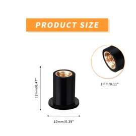 20PCS M4 Rubber Well Nuts, Universal Fairing Fasteners Windshield Motorcycle Accessories Screws Compatible with Canoe, Boat, Kayak - Straight Rubber Well Nut