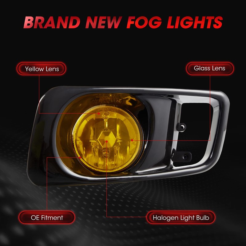 WEZEMLIGHT Driving Fog Lights Replacement For Honda Civic 1999 2000