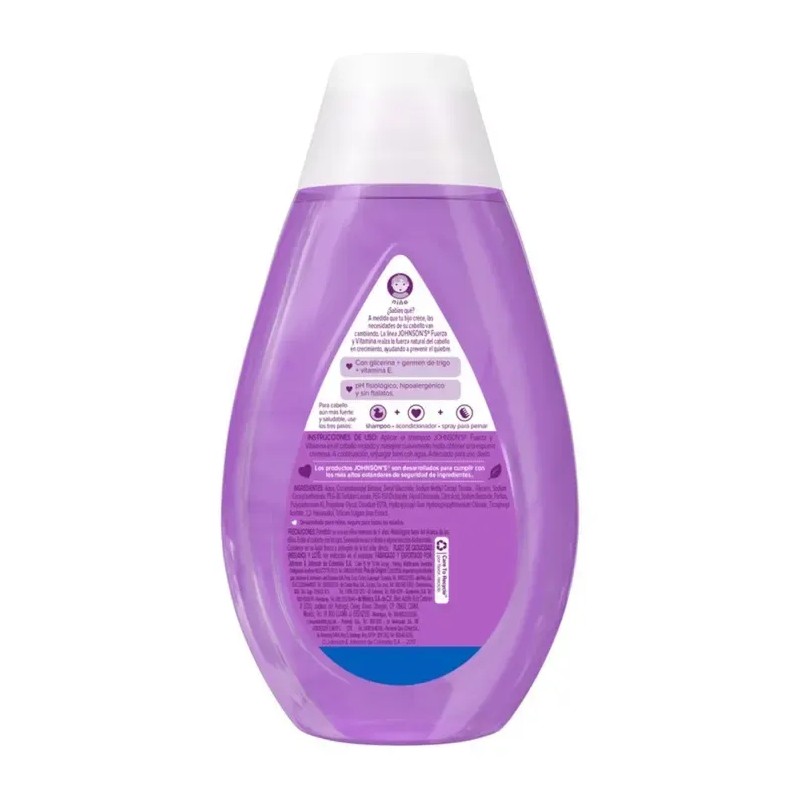 Shampoo Infantil Johnson's Fuerza y Vitamina 400 ml