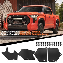 Aspaton Front Splash Guards Fender Liner Shields w/Clips Compatible with 2007-2022 Tundra Sequoia Apron Seal Mud Flaps Mudflaps Mudguards 4Pcs 53737-0C030 53736-0C030 53739-0C020