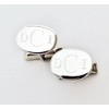 Sterling Silver Cufflinks With Monogram Engraved Oval Style