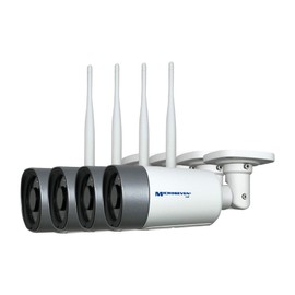 4XMicroseven 5MP UltraHD 2560x1920 [WiFi+PoE] 2 Two-Way Audio,Built-in Amplified Mic &Speaker,Alexa,SD Slot,Outdoor IP Camera,Day&Night, Human Detection, FTP,Cloud,Web,Apps,VMS, ONVIF,Broadcasting