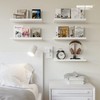 RICHER HOUSE 5 Set White Floating Shelves, Wall Mounted Shelves