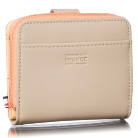 lecoq Women's 2-Pack Mini Folding Wallet Spring Wallet Limited Combination Color Lightweight Zipper Coin Purse, beige