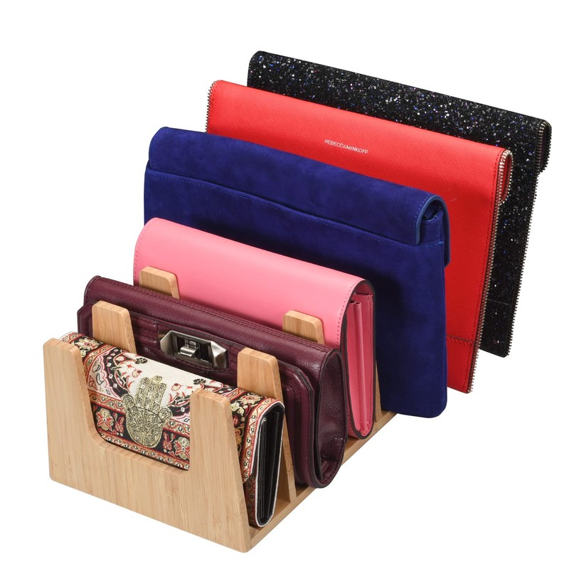 MobileVision Bamboo Versatile 6 Dividers/Sections Orgainzer for Book Rack, Video,