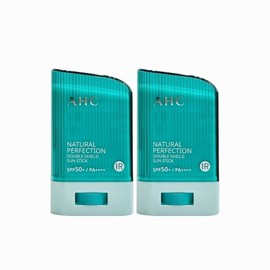 AHC Natural Perfection Double Shield Sun Stick 22g (SPF 50+) Green 2 pcs / AHC 내추럴 퍼펙션 더블 쉴드 선스틱 22g (SPF 50+) 초록색 2개