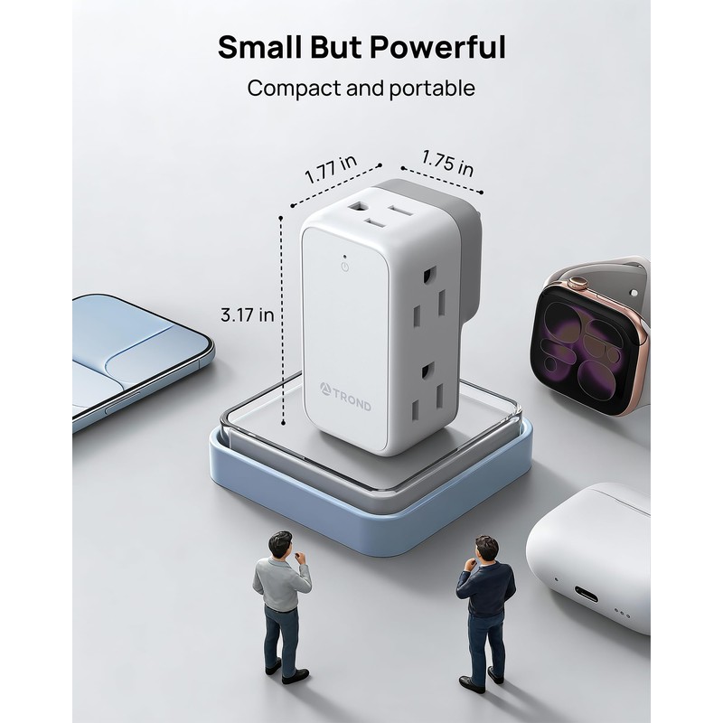 TROND Wall Outlet Extender 2 Pack - Multi Plug Splitter