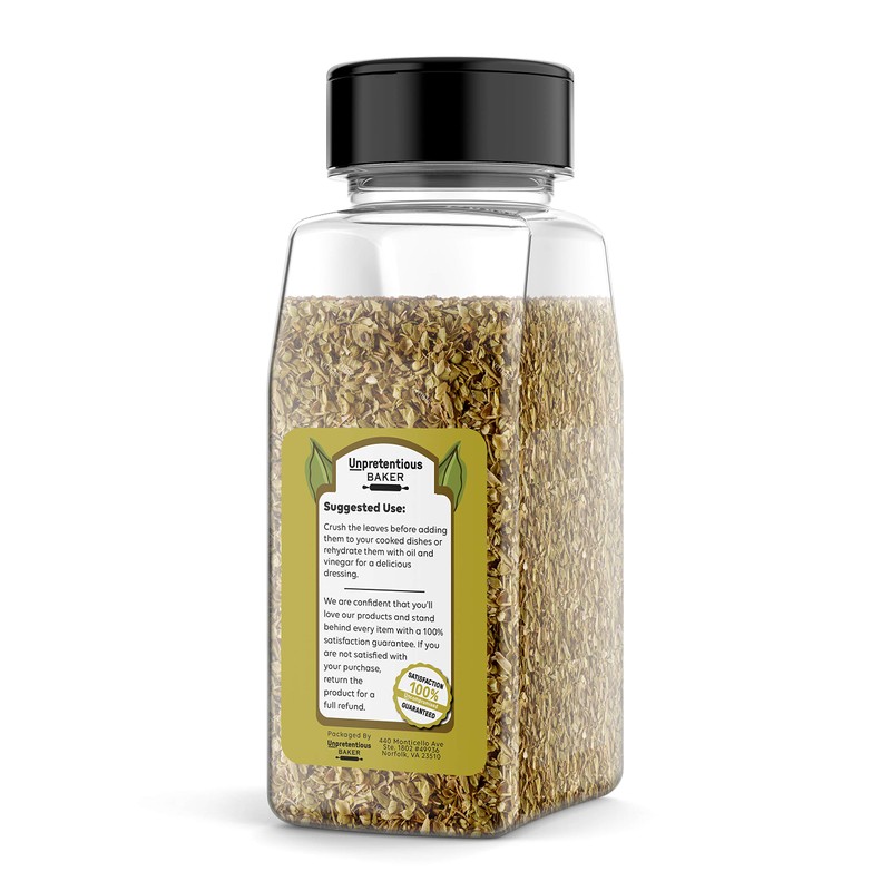 Dried Oregano Leaf Flakes By Unpretentious Baker, 2 Cups, Rich