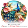 Wooden Puzzles for Adults, Unique Animal Shaped Colorful Peacock Adults