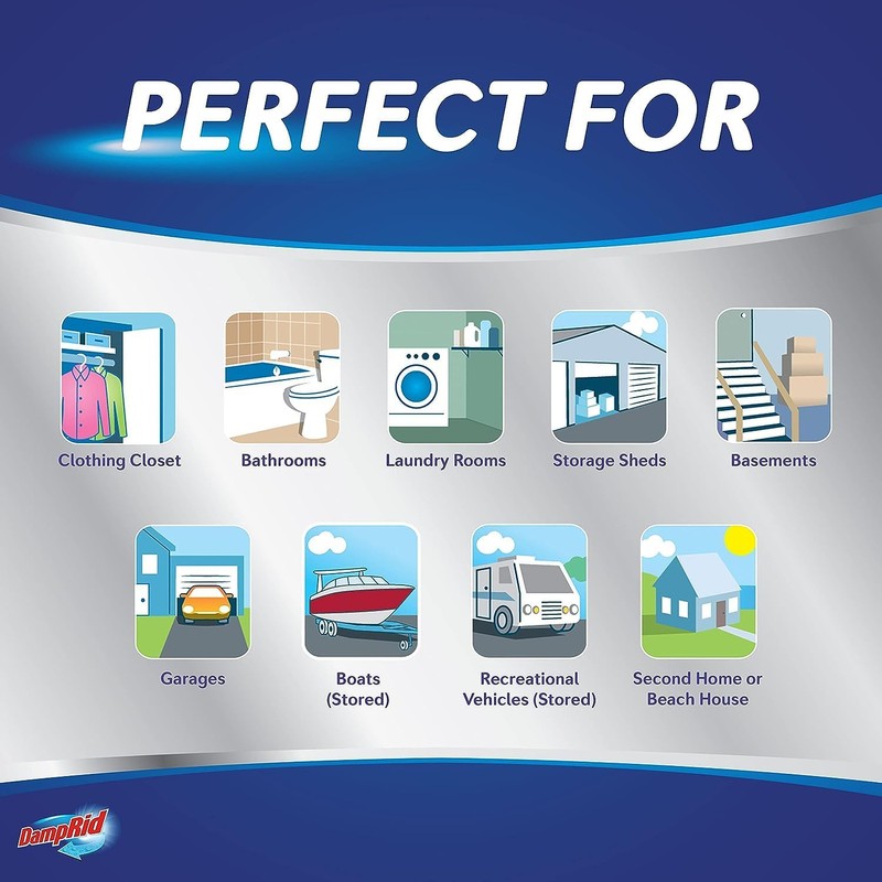 DampRid FG80 Hanging Moisture Absorber Fresh Scent 14 oz (Pack