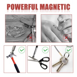 3 PCS Magnetic Pickup Tool, Portable 1.5LB 5LB 8LB Telescopic Magnetic Pickup Tool with Non Slip Handle, Flexible Magnet Pick up Tools for Picking up Keys Screws Nails