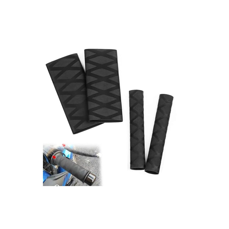GXGM 2 Pairs Non-Slip Heat Shrinkable Motorcycle Grip Cover, Easy