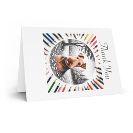 DistinctInk Greeting Card/Note Card -Welsh Terrier Colored Pencil Drawing Birthday - PACK of 25