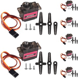 AITIAO 7Pcs MG90S Micro Servo 180° 9G Servo Motor Geared Micro Servo Motor 9G for Raspberry Pi Smart Robot Car Helicopter Plane Boat